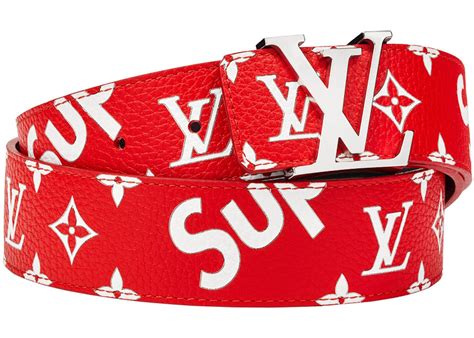 red lv supreme belt|supreme louis vuitton belt.